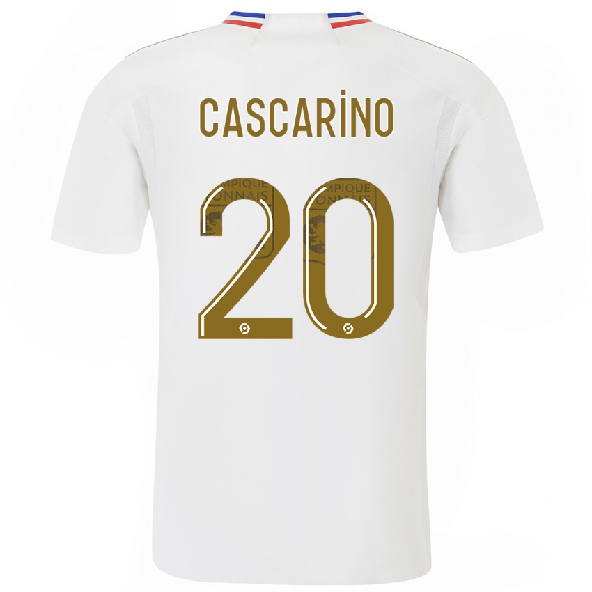 Criança Camisola Delphine Cascarino #20 Branco Principal 2023/24 Camisa Brasil