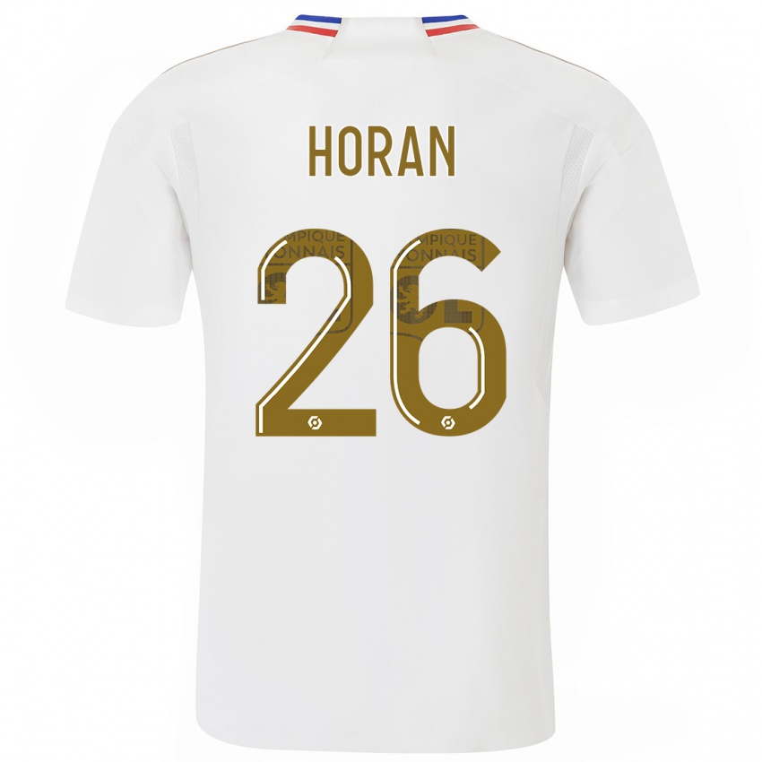 Criança Camisola Lindsey Horan #26 Branco Principal 2023/24 Camisa Brasil