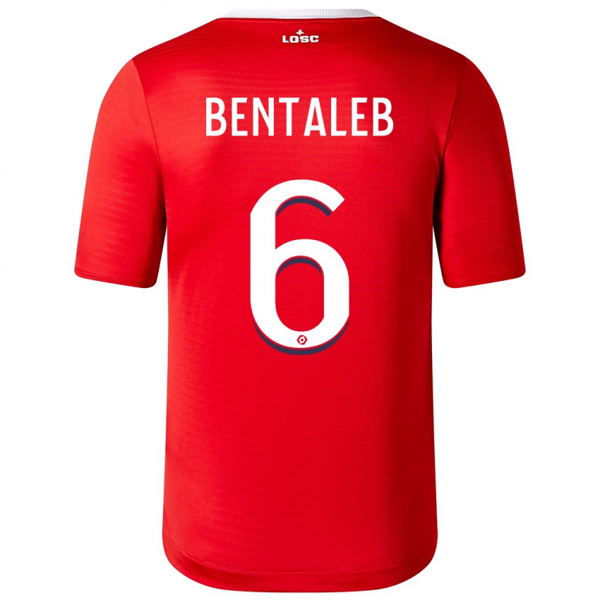 Criança Camisola Nabil Bentaleb #6 Vermelho Principal 2023/24 Camisa Brasil