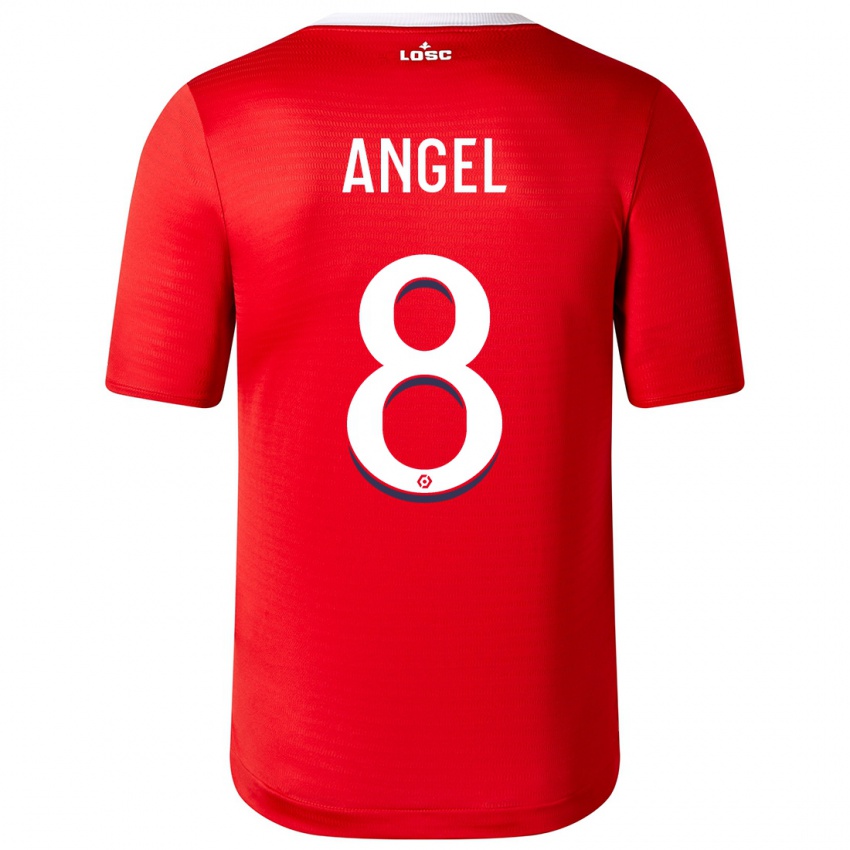 Criança Camisola Angel Gomes #8 Vermelho Principal 2023/24 Camisa Brasil