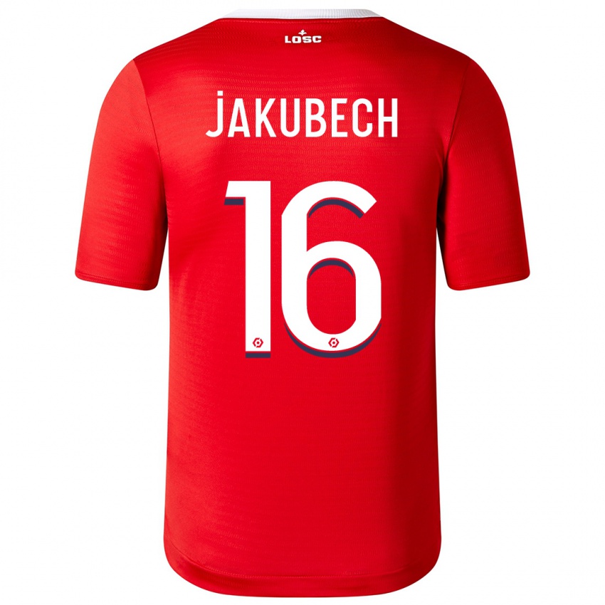 Criança Camisola Adam Jakubech #16 Vermelho Principal 2023/24 Camisa Brasil