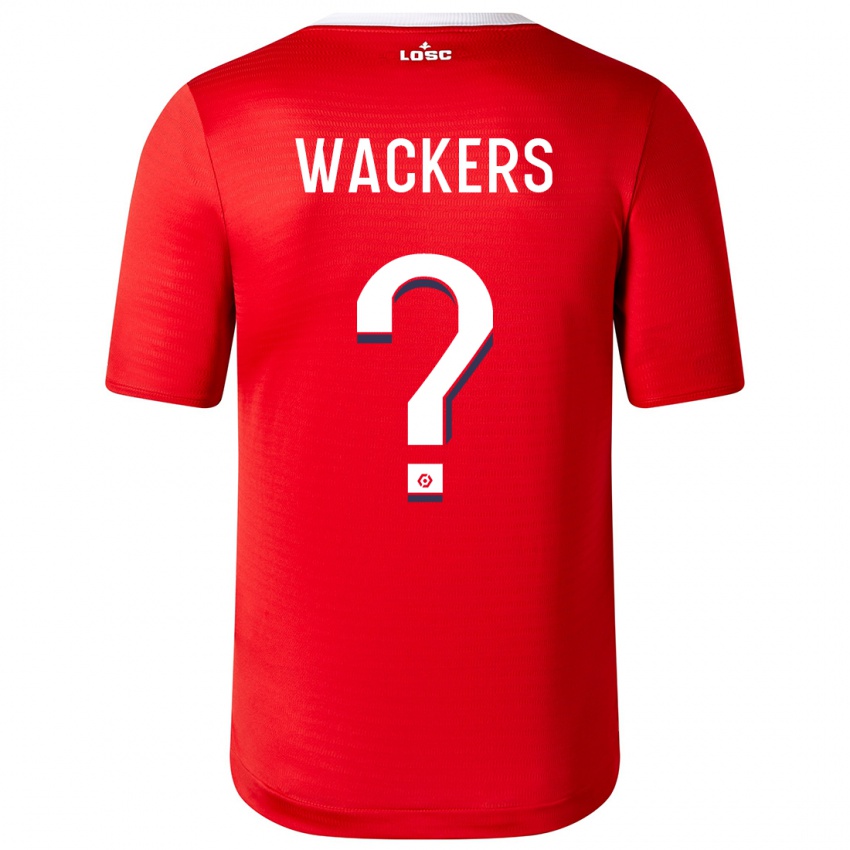 Criança Camisola Maxime Wackers #0 Vermelho Principal 2023/24 Camisa Brasil