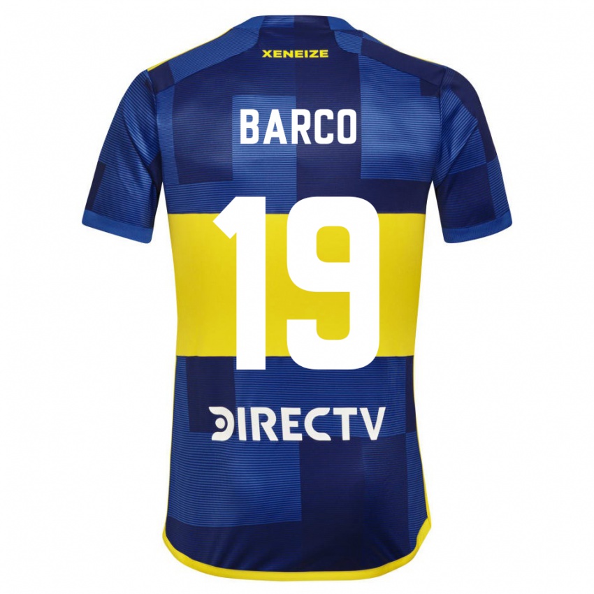 Criança Camisola Valentin Barco #19 Azul Escuro Amarelo Principal 2023/24 Camisa Brasil