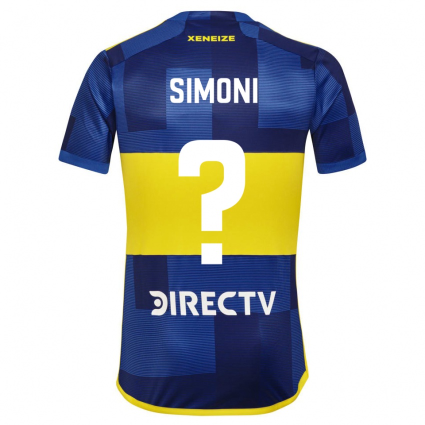 Criança Camisola Valentino Simoni #0 Azul Escuro Amarelo Principal 2023/24 Camisa Brasil