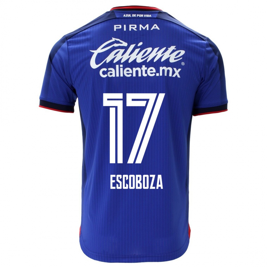 Criança Camisola Alonso Escoboza #17 Azul Principal 2023/24 Camisa Brasil