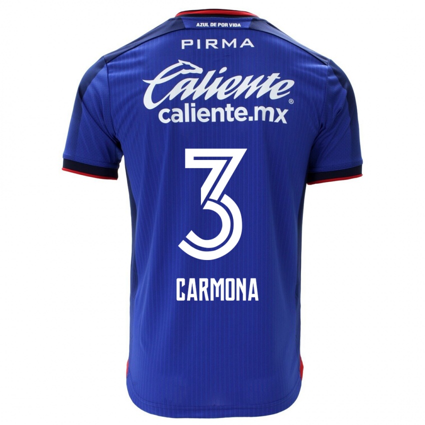 Criança Camisola Edith Carmona #3 Azul Principal 2023/24 Camisa Brasil