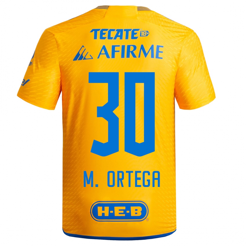 Criança Camisola Miguel Ortega #30 Amarelo Principal 2023/24 Camisa Brasil