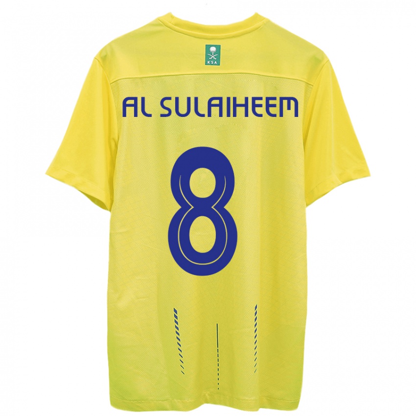 Criança Camisola Abdulmajeed Al-Sulaiheem #8 Amarelo Principal 2023/24 Camisa Brasil