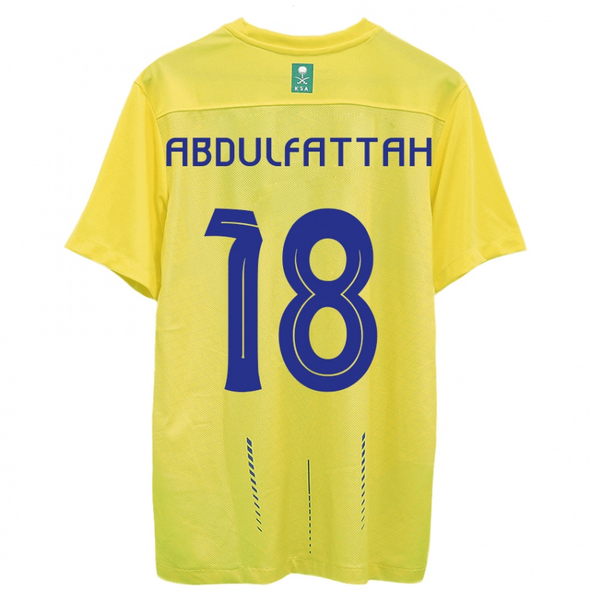 Criança Camisola Abdulfattah Adam #18 Amarelo Principal 2023/24 Camisa Brasil