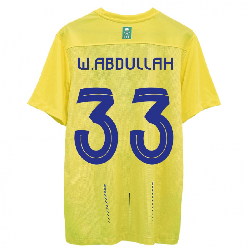 Criança Camisola Waleed Abdullah #33 Amarelo Principal 2023/24 Camisa Brasil