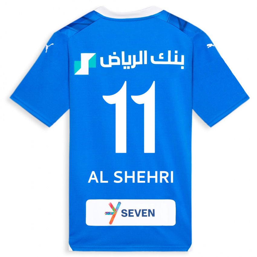 Criança Camisola Saleh Al-Shehri #11 Azul Principal 2023/24 Camisa Brasil