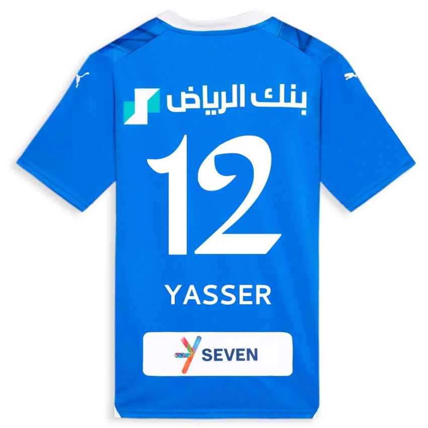 Criança Camisola Yasser Al-Shahrani #12 Azul Principal 2023/24 Camisa Brasil