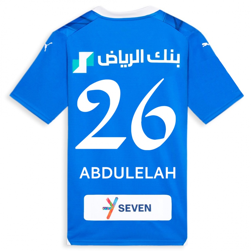 Criança Camisola Abdulelah Al-Malki #26 Azul Principal 2023/24 Camisa Brasil