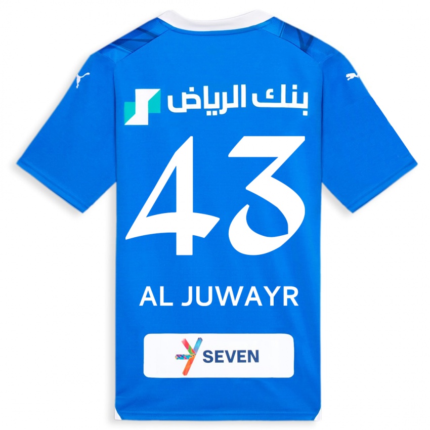 Criança Camisola Musab Al-Juwayr #43 Azul Principal 2023/24 Camisa Brasil