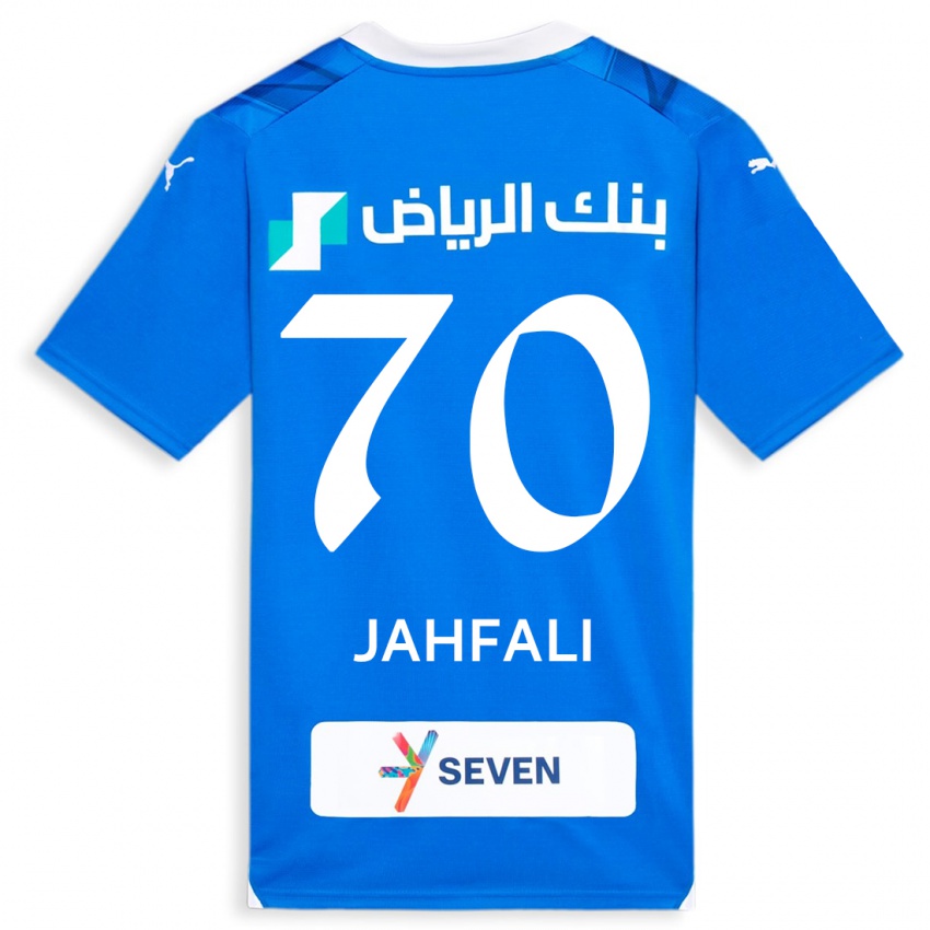 Criança Camisola Mohammed Jahfali #70 Azul Principal 2023/24 Camisa Brasil