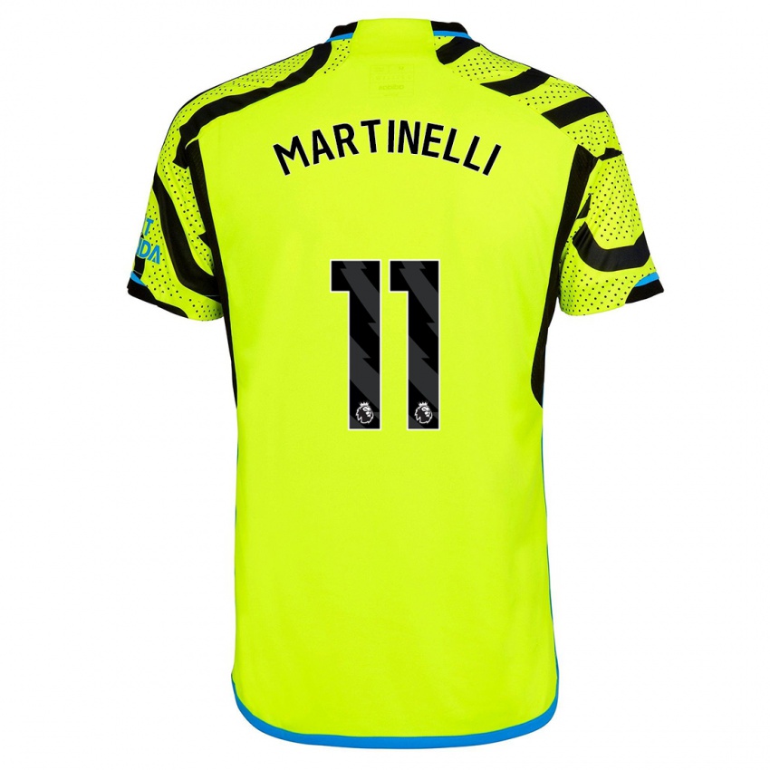 Criança Camisola Gabriel Martinelli #11 Amarelo Alternativa 2023/24 Camisa Brasil