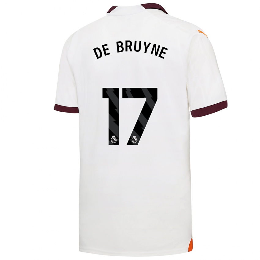 Criança Camisola Kevin De Bruyne #17 Branco Alternativa 2023/24 Camisa Brasil
