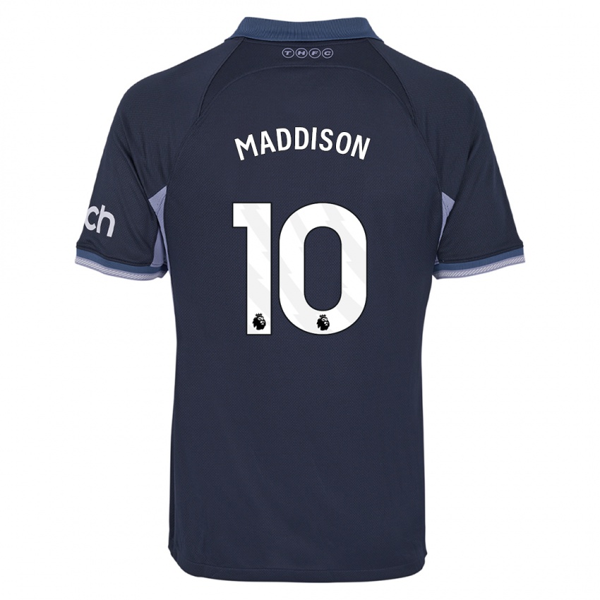 Criança Camisola James Maddison #10 Azul Escuro Alternativa 2023/24 Camisa Brasil