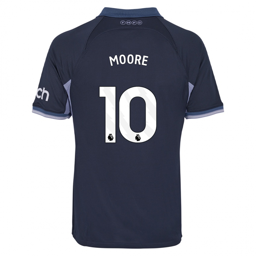 Criança Camisola Mikey Moore #10 Azul Escuro Alternativa 2023/24 Camisa Brasil