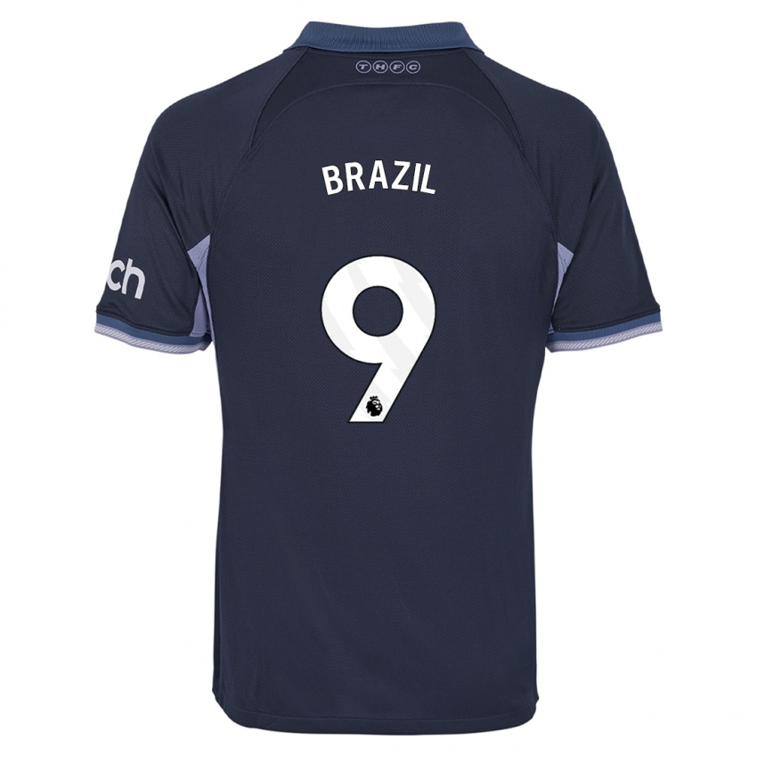 Criança Camisola Ellie Brazil #9 Azul Escuro Alternativa 2023/24 Camisa Brasil