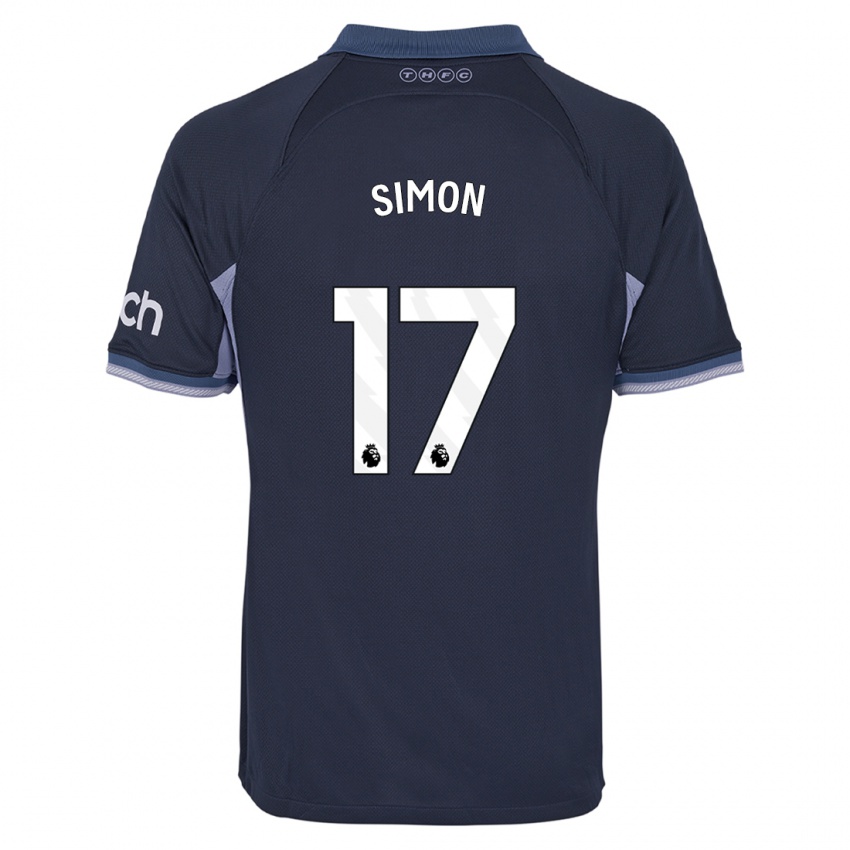 Criança Camisola Kyah Simon #17 Azul Escuro Alternativa 2023/24 Camisa Brasil