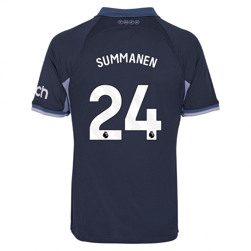 Criança Camisola Eveliina Summanen #24 Azul Escuro Alternativa 2023/24 Camisa Brasil