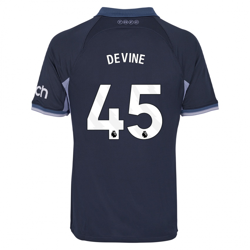 Criança Camisola Alfie Devine #45 Azul Escuro Alternativa 2023/24 Camisa Brasil