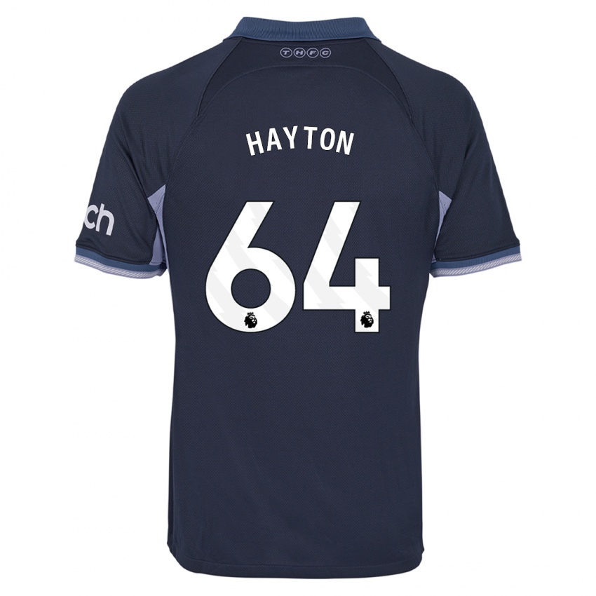 Criança Camisola Adam Hayton #64 Azul Escuro Alternativa 2023/24 Camisa Brasil