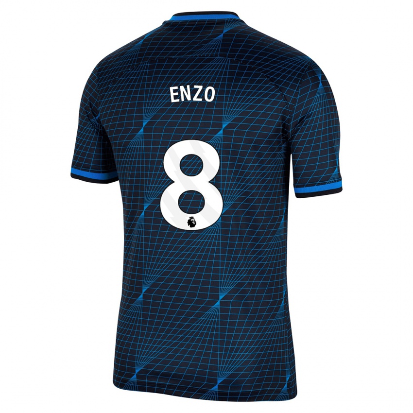 Criança Camisola Enzo Fernández #8 Azul Escuro Alternativa 2023/24 Camisa Brasil