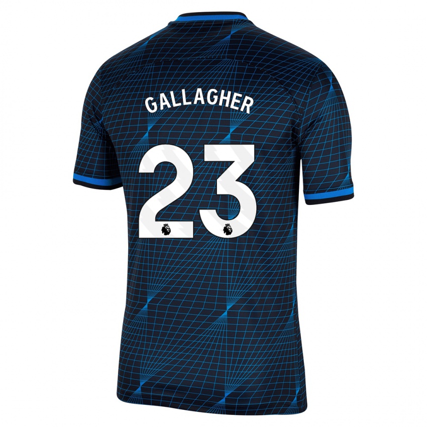 Criança Camisola Conor Gallagher #23 Azul Escuro Alternativa 2023/24 Camisa Brasil