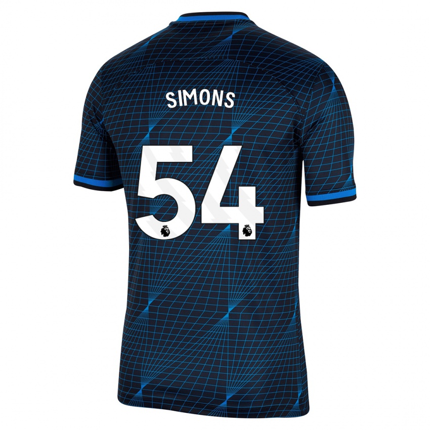 Criança Camisola Xavier Simons #54 Azul Escuro Alternativa 2023/24 Camisa Brasil