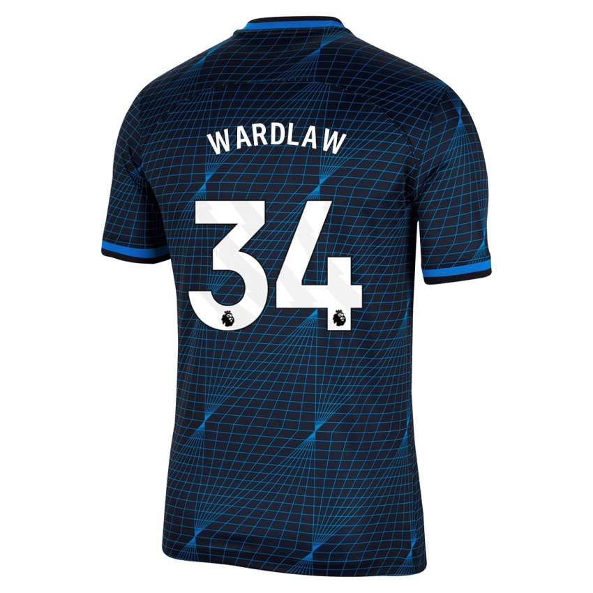 Criança Camisola Charlotte Wardlaw #34 Azul Escuro Alternativa 2023/24 Camisa Brasil