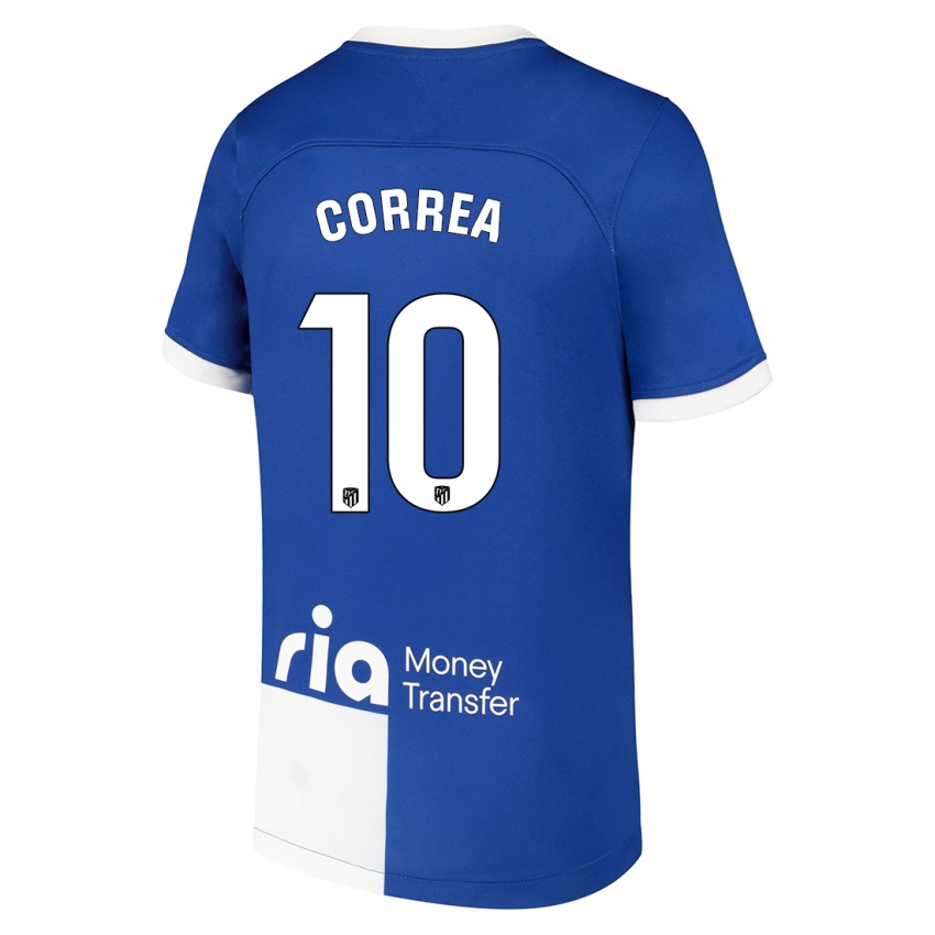 Criança Camisola Angel Correa #10 Branco Azulado Alternativa 2023/24 Camisa Brasil