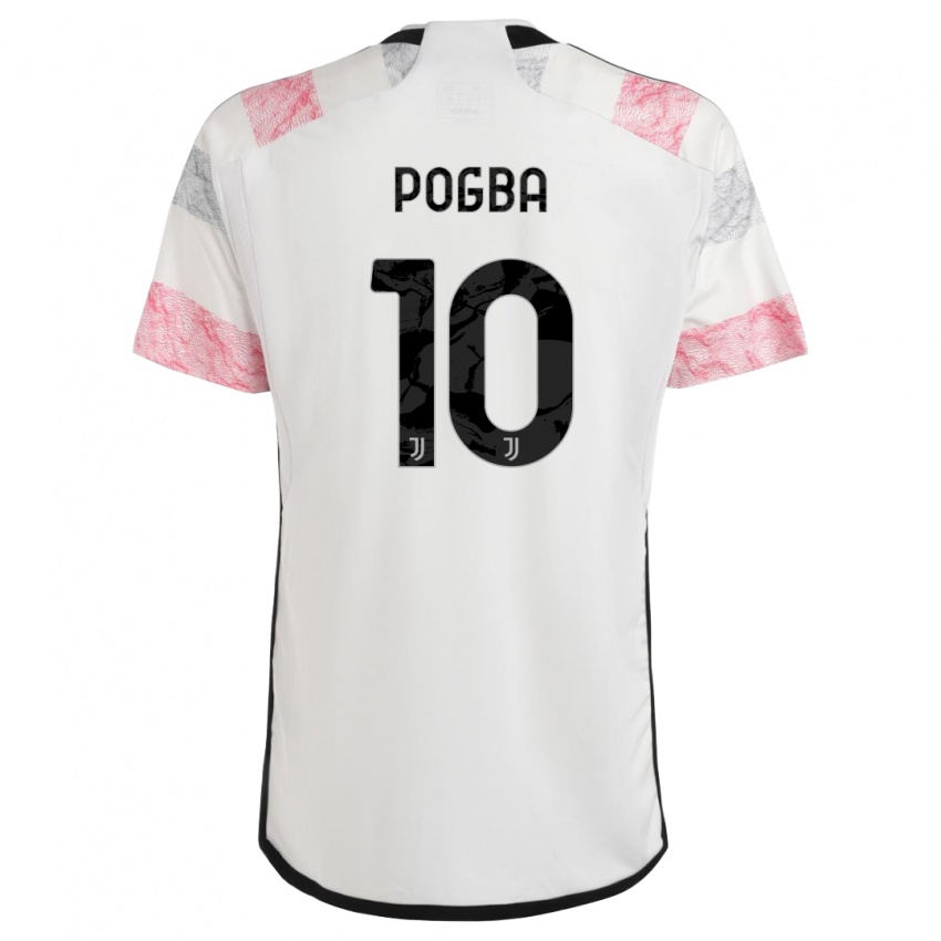 Criança Camisola Paul Pogba #10 Branco Rosa Alternativa 2023/24 Camisa Brasil