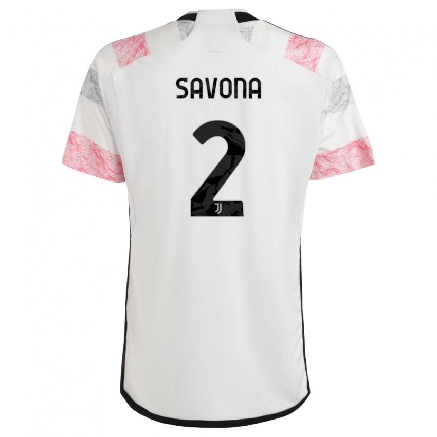 Criança Camisola Nicolo Savona #2 Branco Rosa Alternativa 2023/24 Camisa Brasil