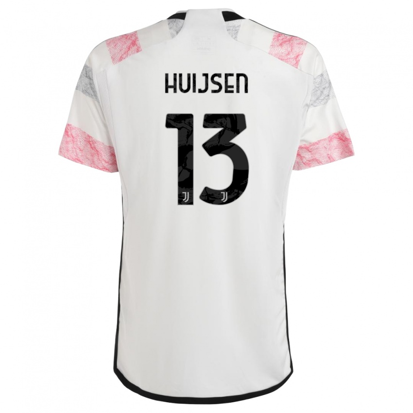 Criança Camisola Dean Huijsen #13 Branco Rosa Alternativa 2023/24 Camisa Brasil