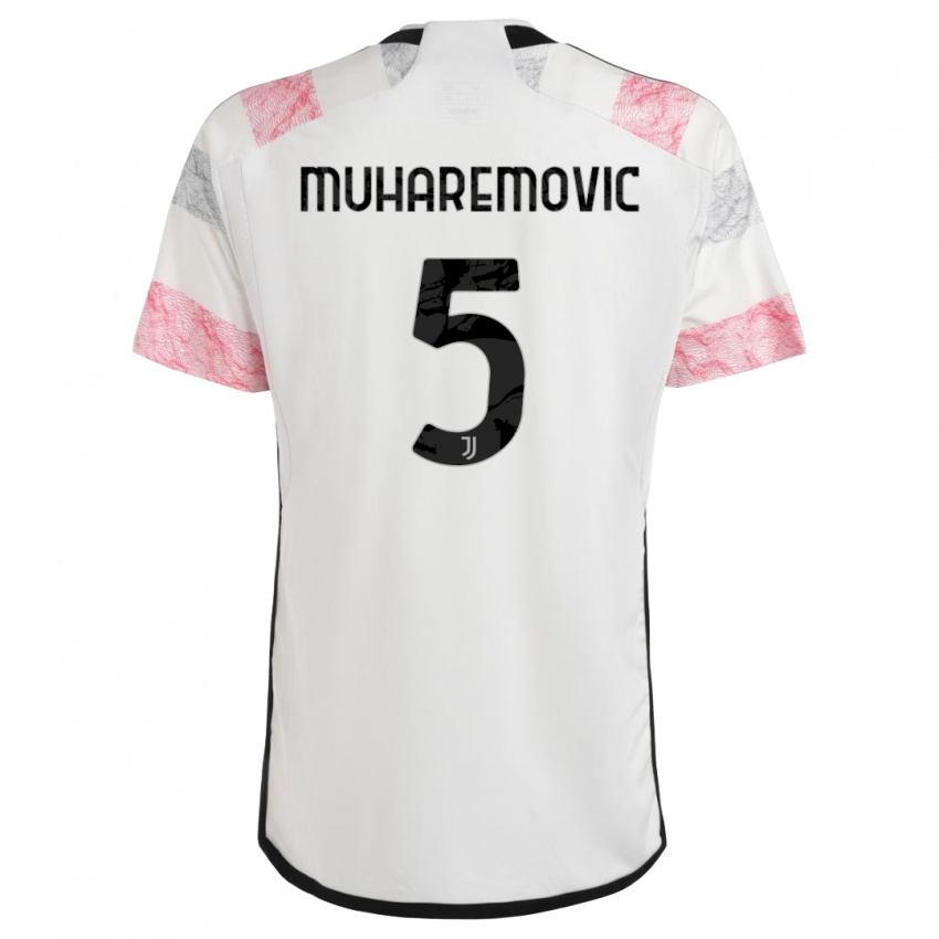 Criança Camisola Tarik Muharemovic #5 Branco Rosa Alternativa 2023/24 Camisa Brasil