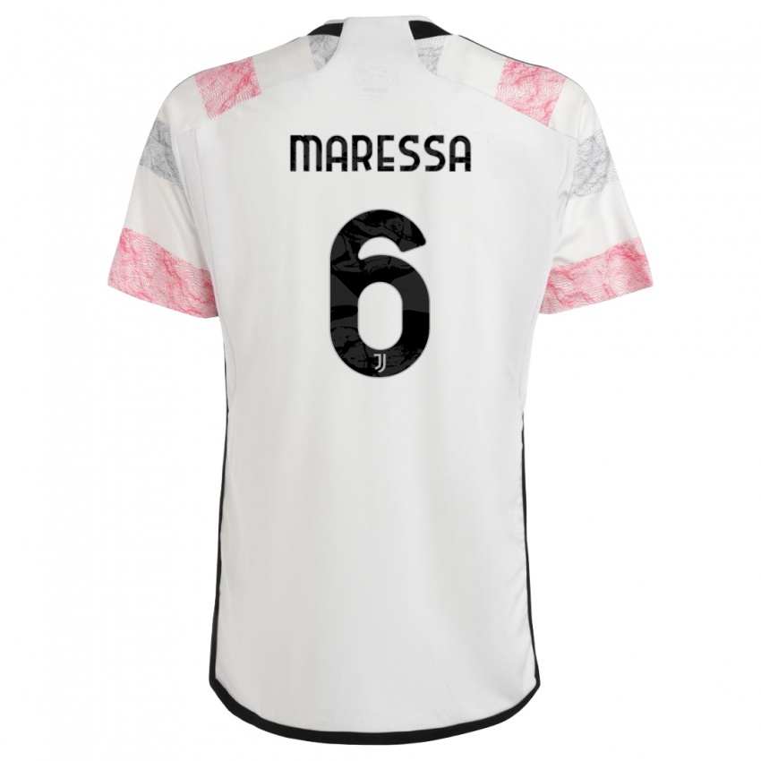 Criança Camisola Tommaso Maressa #6 Branco Rosa Alternativa 2023/24 Camisa Brasil