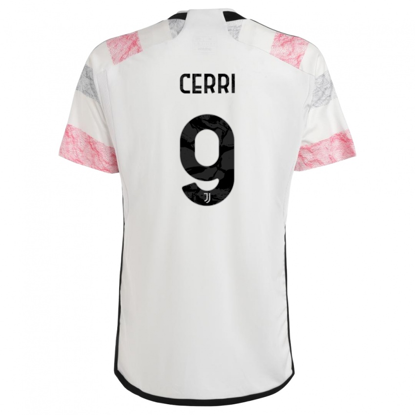 Criança Camisola Leonardo Cerri #9 Branco Rosa Alternativa 2023/24 Camisa Brasil