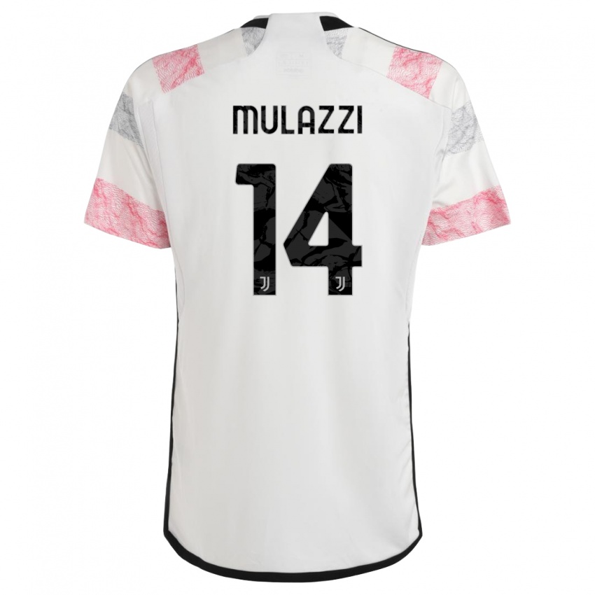 Criança Camisola Gabriele Mulazzi #14 Branco Rosa Alternativa 2023/24 Camisa Brasil