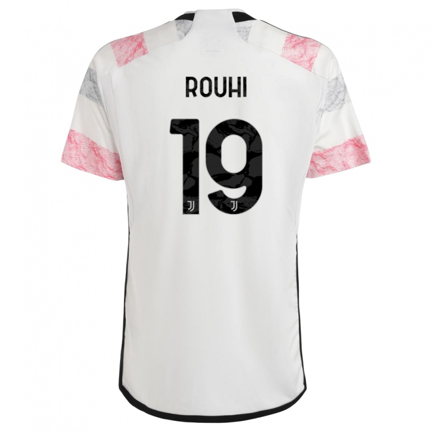 Criança Camisola Jonas Rouhi #19 Branco Rosa Alternativa 2023/24 Camisa Brasil