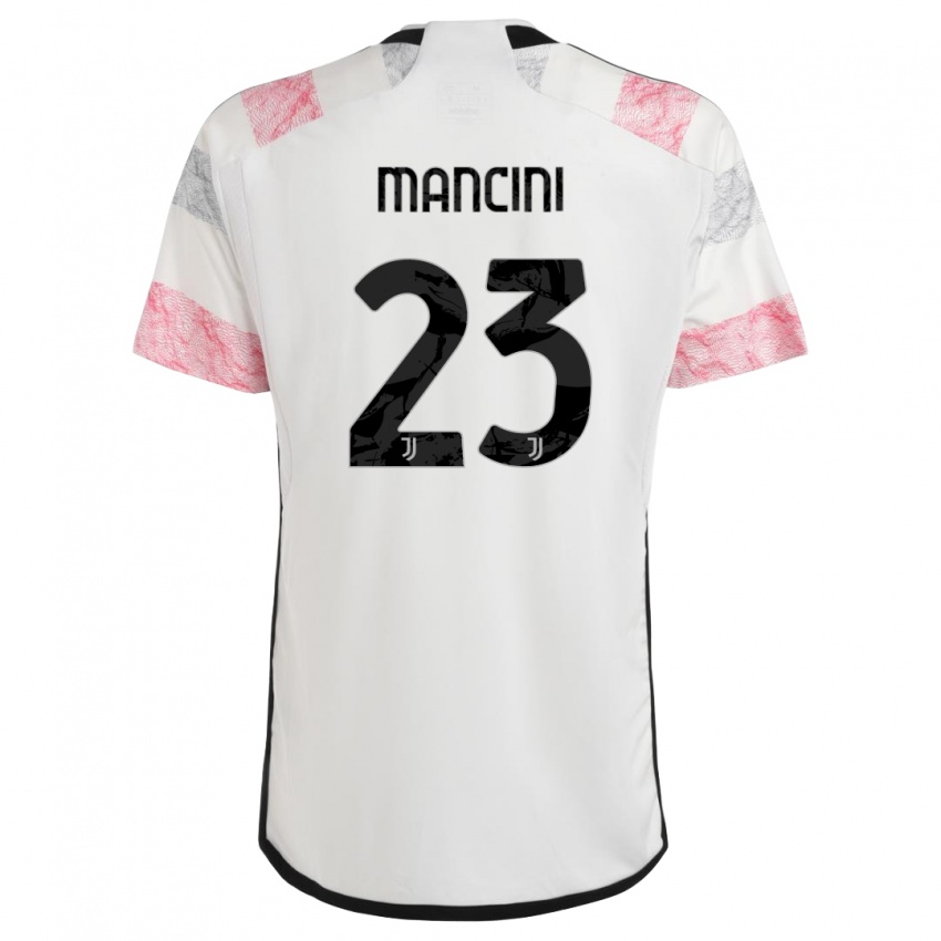 Criança Camisola Tommaso Mancini #23 Branco Rosa Alternativa 2023/24 Camisa Brasil