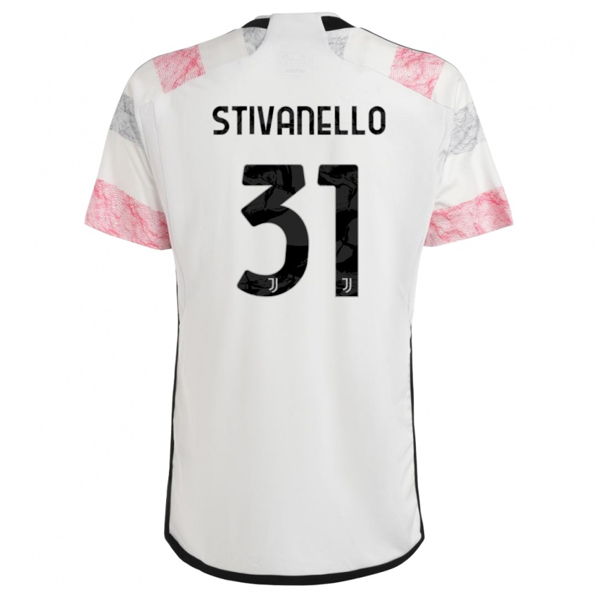 Criança Camisola Riccardo Stivanello #31 Branco Rosa Alternativa 2023/24 Camisa Brasil