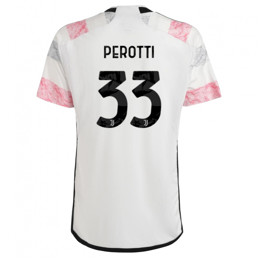 Criança Camisola Clemente Perotti #33 Branco Rosa Alternativa 2023/24 Camisa Brasil