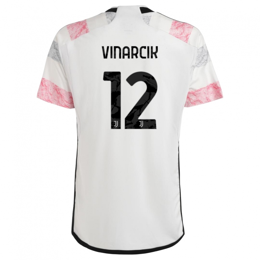 Criança Camisola Jakub Vinarcik #12 Branco Rosa Alternativa 2023/24 Camisa Brasil