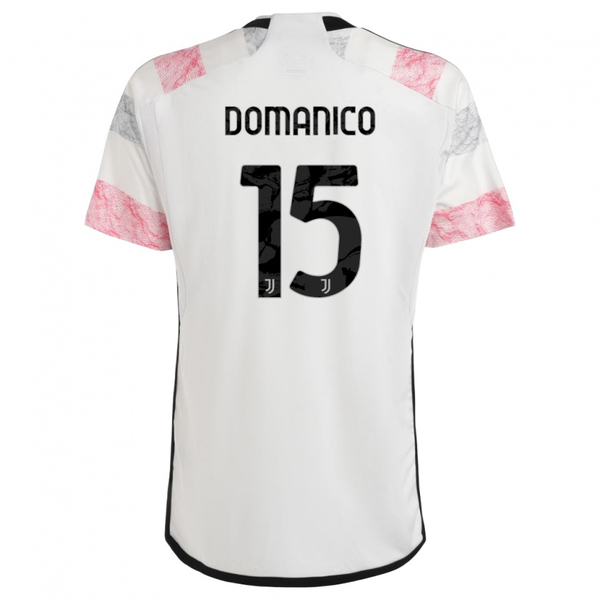 Criança Camisola Saverio Domanico #15 Branco Rosa Alternativa 2023/24 Camisa Brasil