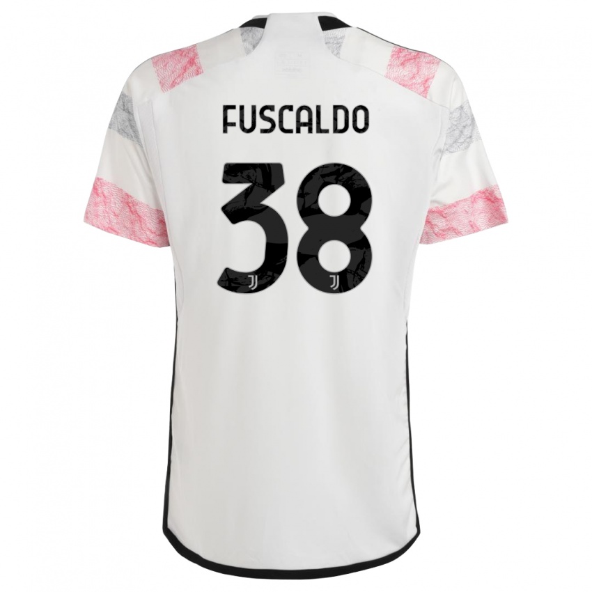 Criança Camisola Matteo Fuscaldo #38 Branco Rosa Alternativa 2023/24 Camisa Brasil