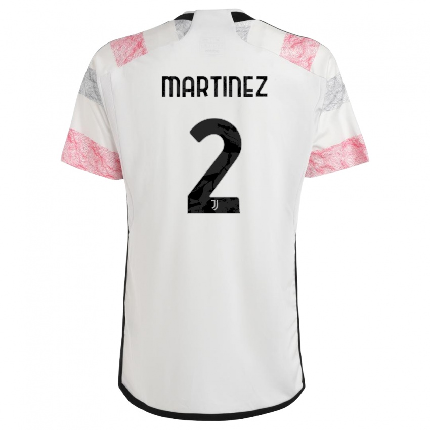 Criança Camisola Bruno Martinez #2 Branco Rosa Alternativa 2023/24 Camisa Brasil