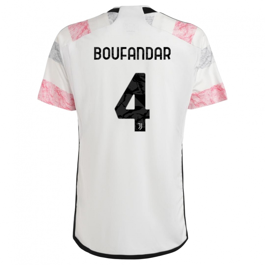 Criança Camisola Adam Boufandar #4 Branco Rosa Alternativa 2023/24 Camisa Brasil