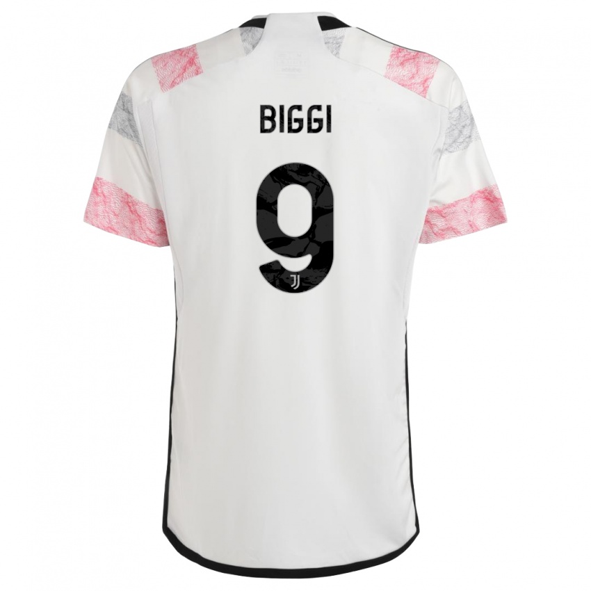 Criança Camisola Silvano Biggi #9 Branco Rosa Alternativa 2023/24 Camisa Brasil